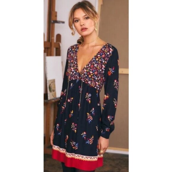 💕SEZANE💕 Daphna Dress ~ Boho Floral Print 36 EU - Picture 3 of 16